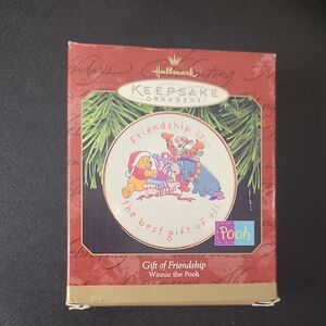 Hallmark Keepsake Ornament - Gift of Friendship with Red and Blue Accents